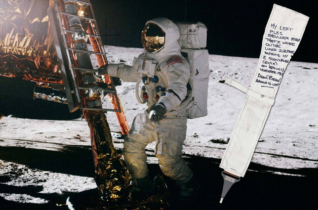 Apollo 12 Astronaut Alan Bean On Lunar Module Ladder – 8x10 NASA Photo (AA-782)