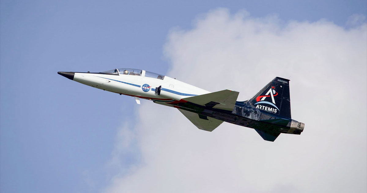 Lunar livery: NASA T-38 astronaut training jet gets new Artemis look