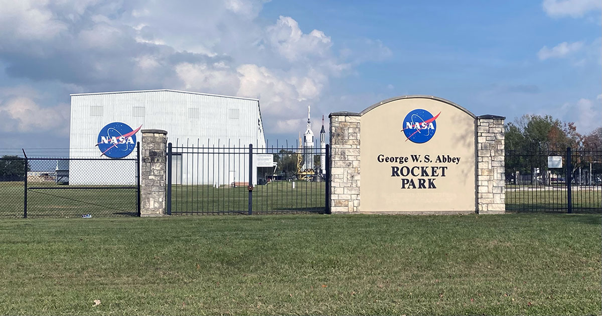 George Abbey Johnson Space Center rocket park named for former director George Abbey ...