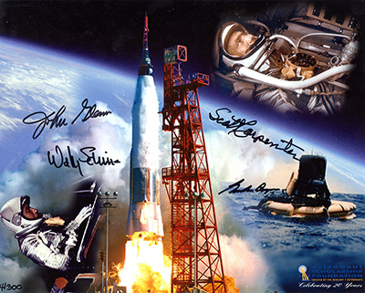 Moon Asf FS: Mercury orbital astronauts-signed ASF print - collectSPACE: Messages