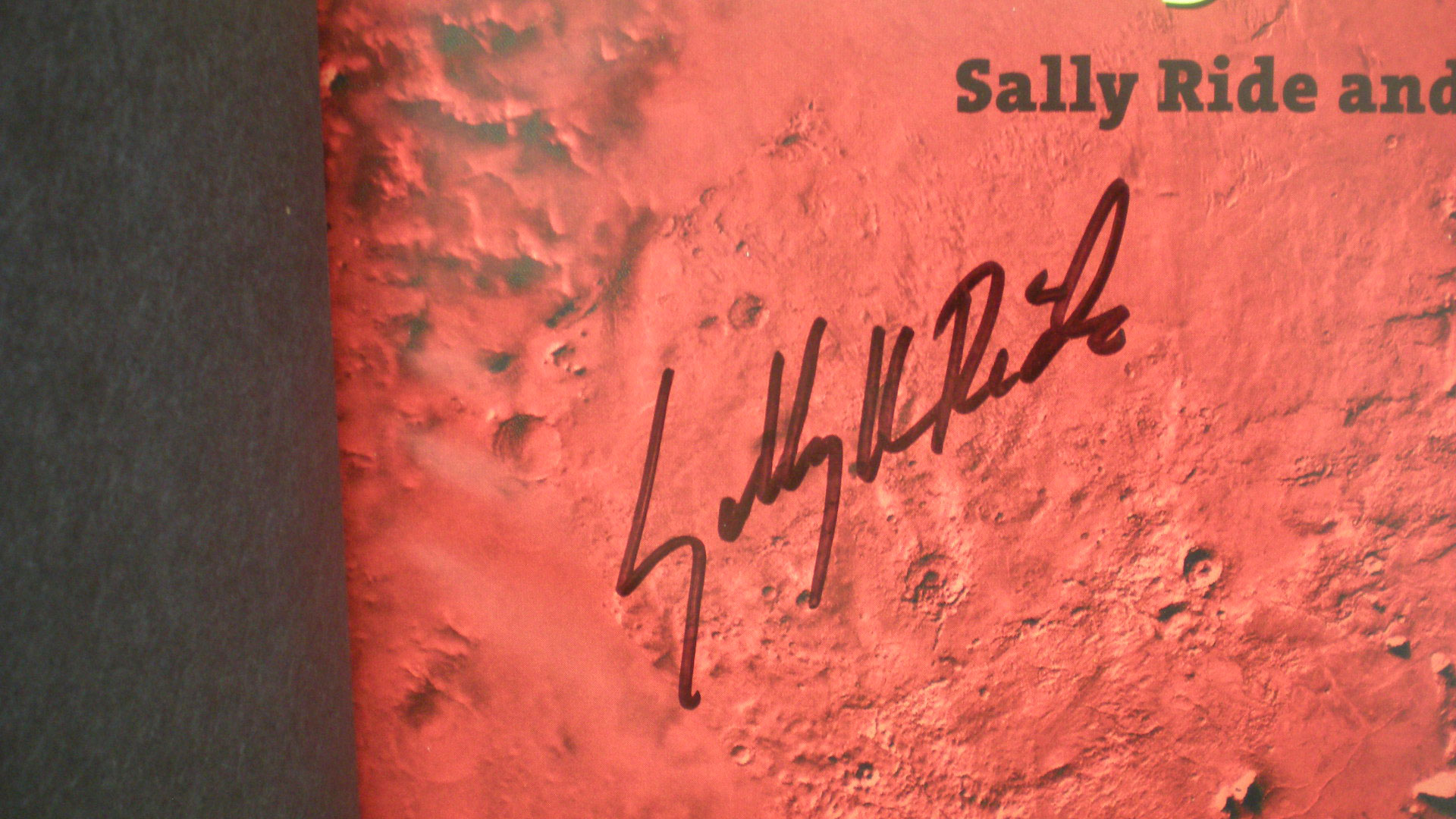 Sally Ride Signing Signature FS: Sally Ride-signed