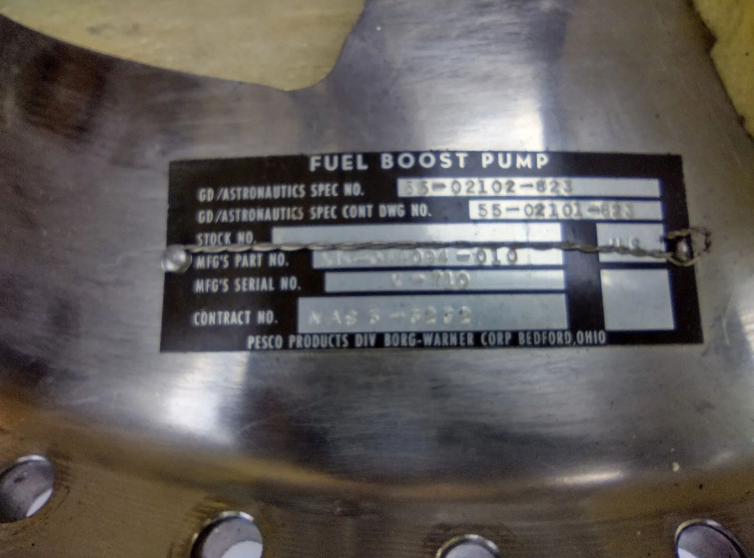 FS: NASA rocket fuel boost pump - collectSPACE: Messages